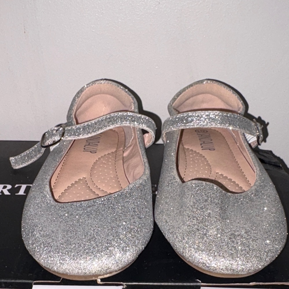 Sparkly Silver Kids Dress Shoes
